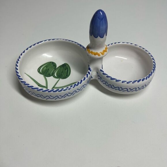 Vintage Espana Pottery Condiment Dish - Picture 1 of 7